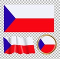 Vector illustration of the flag of Czech Republic. Royalty Free Stock Photo